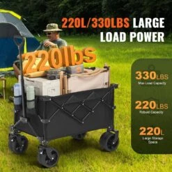 9 Cu. Ft. Steel Garden Cart Collapsible Folding Wagon 220 L Beach Folding Wagon Cart Max 330 Lbs. 11 9 Cu. Ft. Steel Garden Cart Collapsible Folding Wagon 220 L Beach Folding Wagon Cart Max 330 Lbs. -Vevor vevor garden carts zdhybxsstchsui4z5v0 c3 1000