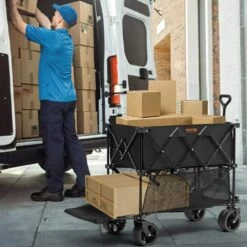 Collapsible Folding Wagon 14.12 Cu.ft Steel Beach Wagon Cart With All-Terrain Wheels Heavy-Duty Folding Garden Cart -Vevor vevor garden carts zdhybxsstchsxall9v0 31 1000