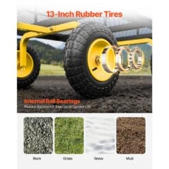 1,400 Lbs. 13.48 Cu. Ft. Steel Garden Cart, Heavy Duty Pullable Garden Wagon Yard Cart 2 In 1 Yard Trailer 2025 Update -Vevor vevor garden carts zxhytchh1400qibnmv0 44 1000