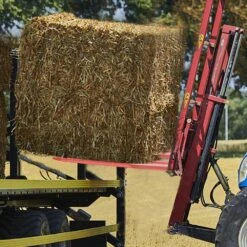 43 In. 1-3/4 In. Wide Square Hay Bale Spear Spike Garden Fork 3000 Lbs. Capacity, Red Coated (2-Pieces) -Vevor vevor garden forks cm45x1100 30002pcv0 31 1000