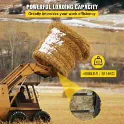 49 In. Hay Spear Spike Quick Attach Garden Forks 4000 Lbs. With Hex Nut And Sleeve For Buckets Tractors (2-Pieces) -Vevor vevor garden forks cm49yc4000dtt2z01v0 1f 1000