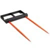 49 In. Hay Spear Bale Spears 3000 Lbs Loading Capacity Skid Steer Loader Tractor Bucket Attachment Garden Fork