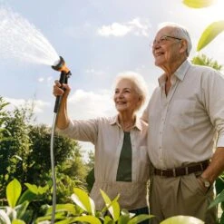 Metal Garden Hose, 0.39 In. Dia X 150 Ft. Rust Proof Stainless Steel Water Hose, Heavy Duty Backyard Hose, 10-Nozzle -Vevor vevor garden hoses jstyrg150ft0lvrf7v0 31 1000