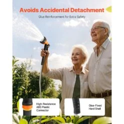 Metal Garden Hose, 0.39 In. Dia X 150 Ft. Rust Proof Stainless Steel Water Hose, Heavy Duty Backyard Hose, 10-Nozzle -Vevor vevor garden hoses jstyrg150ft0lvrf7v0 fa 1000