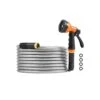 Metal Garden Hose 0.38 In. Dia. X 25 Ft. Rust Proof Stainless Steel Water Hose, Heavy Duty Hose With 10 Function Nozzle -Vevor vevor garden hoses jstyrg25ft003kfyov0 64 1000