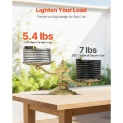 Metal Garden Hose Fitting Size X 50 Ft. Rust Proof Stainless Steel Water Hose, Heavy Duty Backyard Hose -Vevor vevor garden hoses jstyrg50ft00p92m6v0 1f 1000