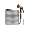 Metal Garden Hose 0.38 In. Dia. X 75 Ft., Rust Proof Stainless Steel Water Hose, Heavy Duty Hose With 10 Function Nozzle -Vevor vevor garden hoses jstyrg75ft00wj5aav0 64 1000