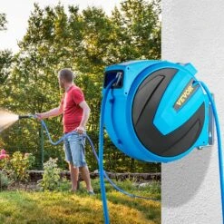Retractable Hose Reel 5/8 In. X 90 Ft. Wall Mounted Garden Hose Reel With Swivel Bracket And 7 Pattern Nozzle Water Hose 17 Retractable Hose Reel 5/8 In. X 90 Ft. Wall Mounted Garden Hose Reel With Swivel Bracket And 7 Pattern Nozzle Water Hose -Vevor vevor garden hoses sss90ft58inchxw0av0 31 1000