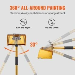 Drywall Flat Box Handle 40- 64 In. Anodized Aluminum Flat Finishing 5-Section Length Adjustable Handle Garden Trowel -Vevor vevor garden trowels gqpshsbyc4064mwtcv0 fa 1000