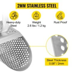 Metal Detector Sand Scoop 24.4 In. Garden Trowel Stainless Steel Metal Detecting Beach Sand Scoop Beach Metal Scoop -Vevor vevor garden trowels jbxgsctz8 6qh3c9fv0 4f 1000