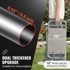 Folding Garden Kneeler And Seat, 330 Lbs. Load Capacity, 10 In. EVA Wide Pad, Portable Garden Stool, Tool Bag -Vevor vevor gardening tool accessories ycgdjhs1010invzh5v0 4f 1000