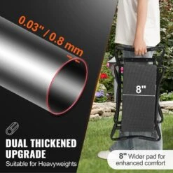 Folding Garden Kneeler And Seat, 330 Lbs. Load Capacity, 8 In. EVA Wide Pad, Portable Garden Stool, Tool Bag -Vevor vevor gardening tool accessories ycgdjls88inchpdmjv0 4f 1000