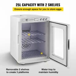 Reptile Incubator 13 In. X 15 In. X 19 In. Digital Cooling, Heating Reptile Egg Incubator For Reptiles, White Greenhouse -Vevor vevor greenhouse supplies fhq25lbsfyq5 6d01v1 1f 1000