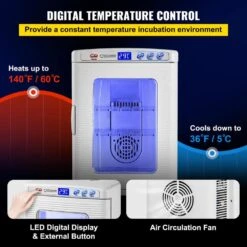 Reptile Incubator 13 In. X 15 In. X 19 In. Digital Cooling, Heating Reptile Egg Incubator For Reptiles, White Greenhouse -Vevor vevor greenhouse supplies fhq25lbsfyq5 6d01v1 4f 1000