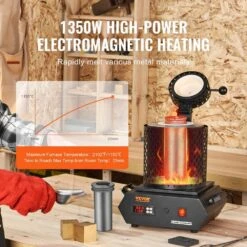 Gold Melting Furnace, 1350W Electric Digital Smelting Furnace, 2102℉/1150℃ Electric Melting Furnace -Vevor vevor grill burners cgxdrjl3kg1kgtethv1 1f 1000