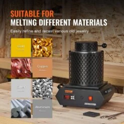 Gold Melting Furnace, 1350W Electric Digital Smelting Furnace, 2102℉/1150℃ Electric Melting Furnace -Vevor vevor grill burners cgxdrjl3kg1kgtethv1 fa 1000