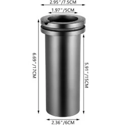 High Purity Graphite Crucible, 3 Kg Graphite Furnace, Double Ring Graphite Crucible For Melting Metal Gold Silver -Vevor vevor grill burners smgg3kgsh00000001v0 fa 1000