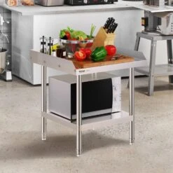 Stainless Steel Equipment Grill Stand 24 X 24 X 26 In. Stainless Table With Adjustable Undershelf Grill Stand Table -Vevor vevor grill carts sbsktbd2424ink6w9v0 31 1000