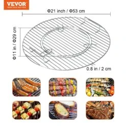 21 In. Kettle Grill Grate For 22 In. Kettle Grill Round Replacement Grates Kettle Charcoal Grill Replacement Parts -Vevor vevor grill grates lpcflkettle221dihv0 76 1000