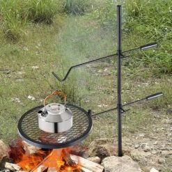 Swivel Campfire Grill Portable Camp Fire Racks 360° Adjustable Open Fire Outdoor Cooking Equipment -Vevor vevor grill racks lsyykjdgl1414cjxov0 31 1000