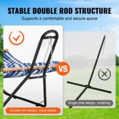 6.9-12.8 Ft. Hammock Stand Fits 2 Person Metal Hammock Stand Adjustable Heavy Duty 450 Lbs. Capacity -Vevor vevor hammock stands cxdcjcxjs1105ottmv0 1f 1000
