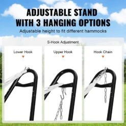 8-13 Ft. Hammock Stand Fits Universal 2-Person Metal Hammock Stand Adjustable Heavy Duty 550 Lbs. -Vevor vevor hammock stands cxdcjcxjs118h5rlyv0 4f 1000