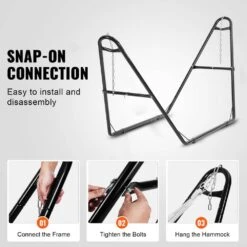 7.5-13.5 Ft. Hammocks Fits Universal 2-Person Metal Hammock Stand Adjustable Heavy Duty 550 Lbs. Capacity Hammock Stand -Vevor vevor hammock stands cxdcjcxjs124vyemhv0 44 1000