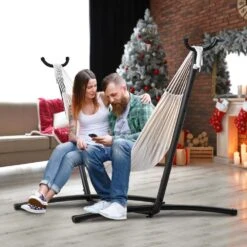 9-12.6 Ft. Metal Hammock Stand Heavy Duty Adjustable Hooks Hammock Frame 450 Lbs. Capacity -Vevor vevor hammock stands xxxdcjxxxjs16jsz5v0 31 1000