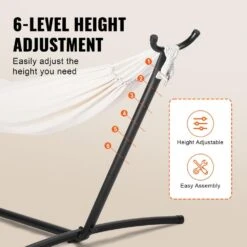 9-12.6 Ft. Metal Hammock Stand Heavy Duty Adjustable Hooks Hammock Frame 450 Lbs. Capacity -Vevor vevor hammock stands xxxdcjxxxjs16jsz5v0 4f 1000