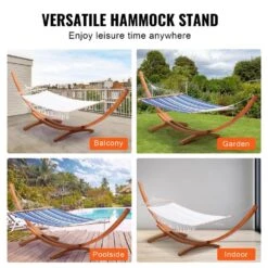 9-13 Ft. Wood Hammock Stand 166.1 L In. X 47.2 W In. X 50.3 H In. 475 Lbs. Capacity -Vevor vevor hammock stands xxxdcjxxxmz1y79iev0 44 1000