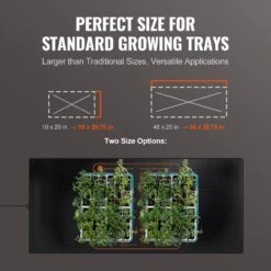 Seedling Mat 48 In. X 20.75 In. Heat Mats (1-Pack) MET-Certified Waterproof Heating Pad -Vevor vevor heat mats ymjrd48x2075w1r9jv1 44 1000