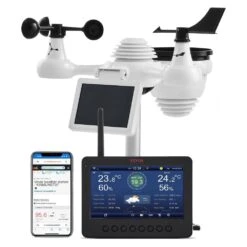 7 In. 1 Wi-Fi Weather Station 7 In. TFT Display Wireless Outdoor Sensor. Includes Temperature Humidity Wind Speed