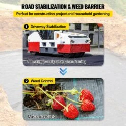 Driveway Fabric 13 Ft. X 60 Ft. Weed Block Fabric Heavy-Duty Underlayment Fabric For Driveway -Vevor vevor landscape fabric bztgb5oz4x18 3m01v0 44 1000