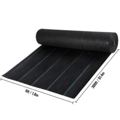 Geotextile Fabric 6 Ft. X 300 Ft. Weed Barrier Landscape Fabric 3 Oz. Driveway Drain Cloth With 600 Lb. Tensile Strength -Vevor vevor landscape fabric bztgbb6x300pe1th4v0 40 1000