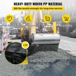 Geotextile Fabric 6 Ft. X 300 Ft. Weed Barrier Landscape Fabric 3 Oz. Driveway Drain Cloth With 600 Lb. Tensile Strength -Vevor vevor landscape fabric bztgbb6x300pe1th4v0 4f 1000