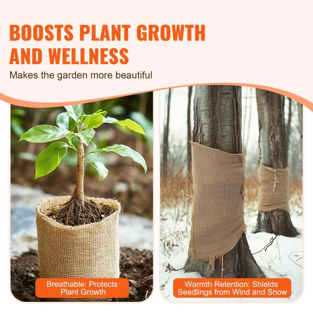 Burlap Fabric Roll Burlap Tree Wrap 40 In. X 300 Ft. For Crafts And Plants, Cabinet Type Accessory 6 Burlap Fabric Roll Burlap Tree Wrap 40 In. X 300 Ft. For Crafts And Plants, Cabinet Type Accessory - Image 4