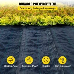 3 Ft. X 50 Ft. Premium Weed Barrier Fabric Heavy-Duty, Weed Barrier Landscape Fabric -Vevor vevor landscape fabric fcb 0 9m15 2m 5ozv0 4f 1000