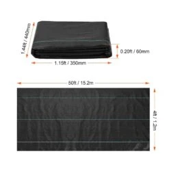 Weed Barrier Landscape Fabric 4 Ft. X 50 Ft. Heavy-Duty Garden Weed Fabric Weed Blocker Weed Mat -Vevor vevor landscape fabric jbxbz450ft3207lcgv0 66 1000