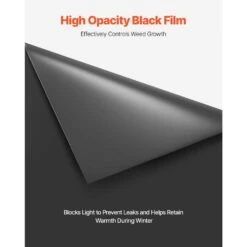 10 Mil Plastic Sheeting Heavy Duty 5 X 100 Ft. Thick Plastic Sheeting Roll Underlayment Polyethylene Black -Vevor vevor landscape fabric slm5ft100ft138zxkv0 44 1000