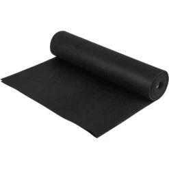 6 Ft. X 50 Ft. Garden Weed Barrier Fabric 8 Oz. Non-Woven Weed Block Gardening Mat For Weed Control Cloth, Black