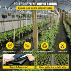 Weed Barrier Fabric Heavy Duty 3 Ft.x300ft. Woven Weed Blocker Gardening Mat 3.2OZ Garden Geotextile Weed Control Fabric -Vevor vevor landscape fabric zzzp3 24oz3x300fcv0 4f 1000