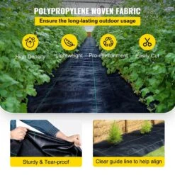 Weed Barrier Landscape Fabric 4 X 250 Ft. Geotextile Underlayment PP Woven Garden Ground Cover 5 Oz. Weed Control Fabric -Vevor vevor landscape fabric zzzp4x250yc5ozfcbv0 4f 1000
