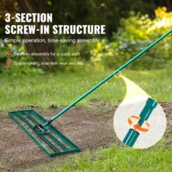 Lawn Leveling Rake 48 In. X 10 In. Level Lawn Tool Heavy-duty Lawn Leveler With 78 In. Steel Extended Handle Rake Suit -Vevor vevor landscaping rakes cppzp1048000tbpbmv0 1f 1000