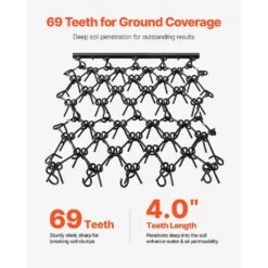 40 In. Handle Length Drag Harrow 4 Ft. X 4 Ft. Heavy-Duty Chain Harrow With 69 Teeth 13 40 In. Handle Length Drag Harrow 4 Ft. X 4 Ft. Heavy-Duty Chain Harrow With 69 Teeth -Vevor vevor landscaping rakes lpgdk4x4ft0067aqtv0 4f 1000