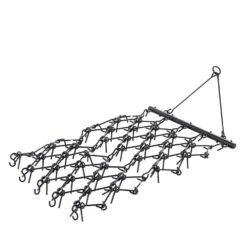 40 In. Handle Length Drag Harrow 4 Ft. X 4 Ft. Heavy-Duty Chain Harrow With 69 Teeth