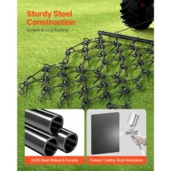 40 In. Handle Length Drag Harrow 4 Ft. X 4 Ft. Heavy-Duty Chain Harrow With 69 Teeth 12 40 In. Handle Length Drag Harrow 4 Ft. X 4 Ft. Heavy-Duty Chain Harrow With 69 Teeth -Vevor vevor landscaping rakes lpgdk4x4ft0067aqtv0 c3 1000