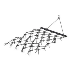 Drag Harrow 4 In. X 5.6 In. Heavy-Duty Chain Harrow With 69 Teeth ATV UTV Tractor Attachments Field Drag Mat