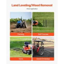 86 In. Drag Harrow 4 Ft. X 5 Ft. ATV Chain Harrow Q235 Steel UTV Tractor Attachments Field Drag Mat -Vevor vevor landscaping rakes lpgsk4x5ft001bju0v0 fa 1000