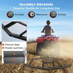 Driveway Drag 66 In. W Tow Behind Drag Harrow 35 In. L 4 In. H Driveway Tractor Harrow With 2 Adjustable Bars -Vevor vevor landscaping rakes qybhs66yc00000001v0 4f 1000