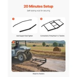 Driveway Drag 76.57 In. Width Tow Behind Drag Harrow Q235 Steel Driveway Grader With Adjustable Bars -Vevor vevor landscaping rakes qypqyp74inch4bo1zv0 44 1000